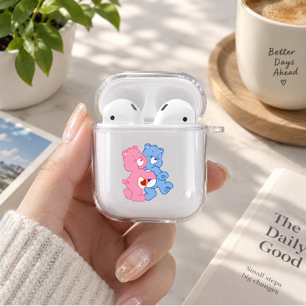 Care Bears Hugging Protective Clear Case Cover For Apple Airpods | Soft Silicone AirPods 1 / 2 Case | Protective Cover