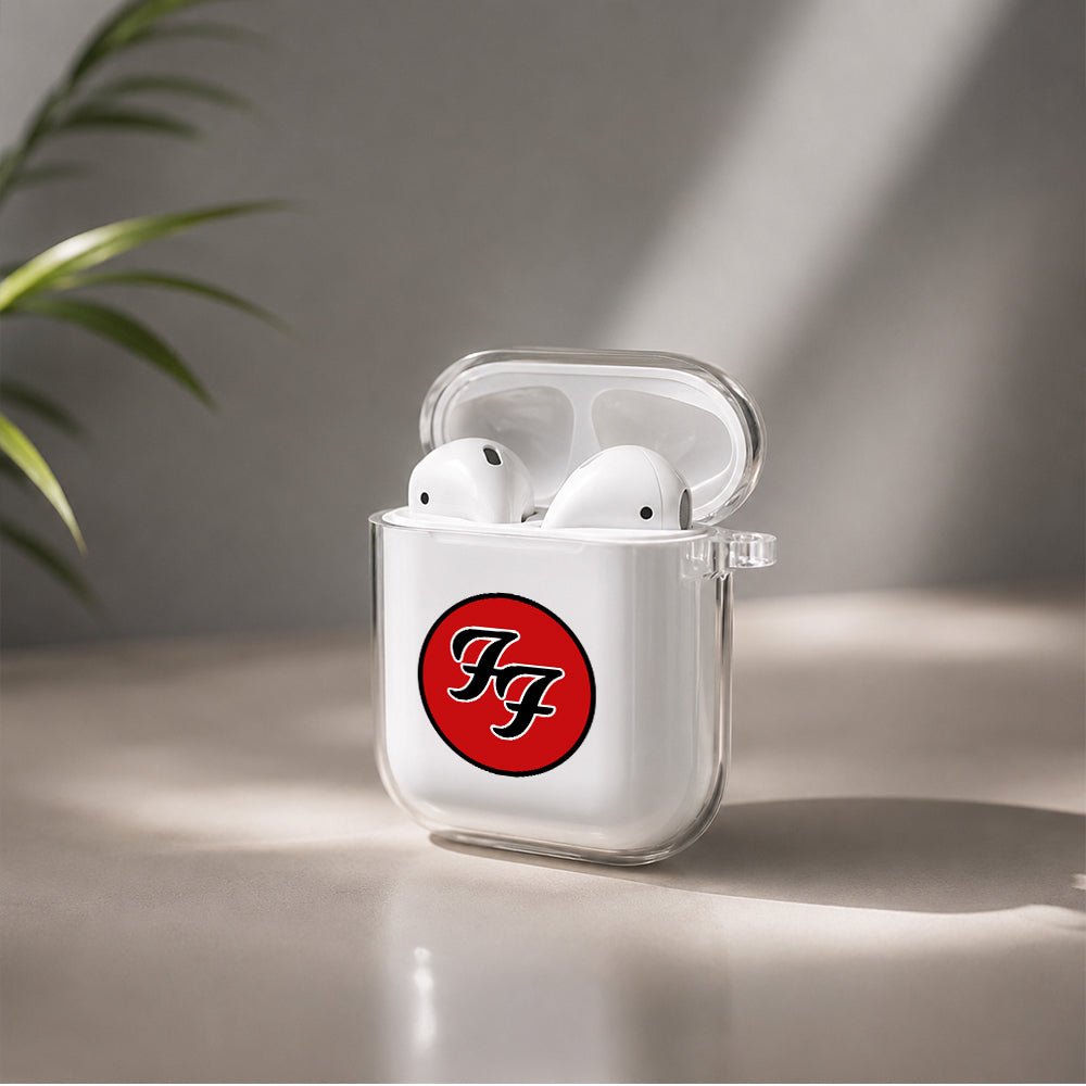 Foo Fighters Logo Protective Clear Case Cover For Apple Airpods | Soft Silicone AirPods 1 / 2 Case | Protective Cover