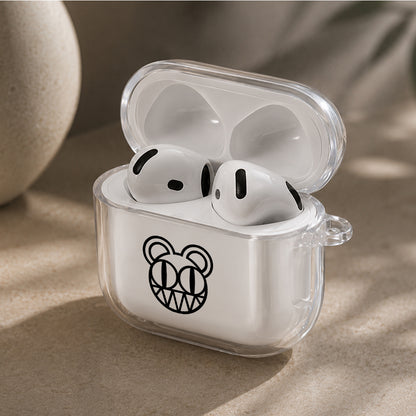 Radiohead Modified Bear Protective Apple Airpods 4 Clear Case - Durable Clear Protection