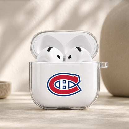 NHL Montreal Canadiens Logo Protective Apple Airpods 4 Clear Case - Durable Clear Protection