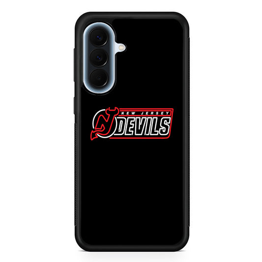 NHL New Jersey Devils Black Samsung Galaxy A57 Case | Slim Samsung Galaxy A57 Protective Case