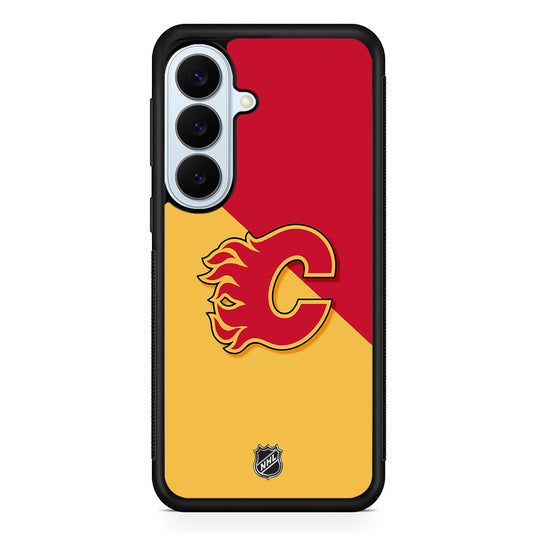 NHL Calgary Flames Red Yellow Samsung Galaxy S26 Plus Case | Slim Protective Rubber Cover