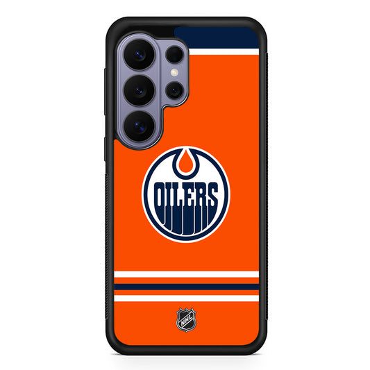 NHL Edmonton Oilers Orange Samsung Galaxy S26 Ultra Case | Protective Rubber Cover