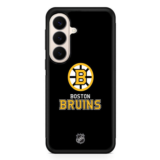 NHL Boston Bruins Black Samsung Galaxy S26 Case | Durable Protective Rubber Cover