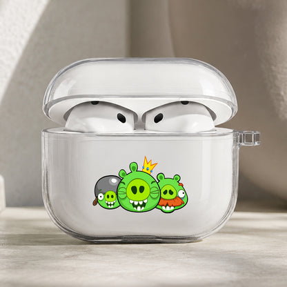 Angry Birds Bad Piggies Protective Apple AirPods Pro 3 Clear Case | Shockproof Cover