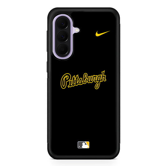 MLB Pittsburgh Pirates Black Nike Samsung Galaxy A37 Case | Samsung Galaxy A37 Rubber Protective Case