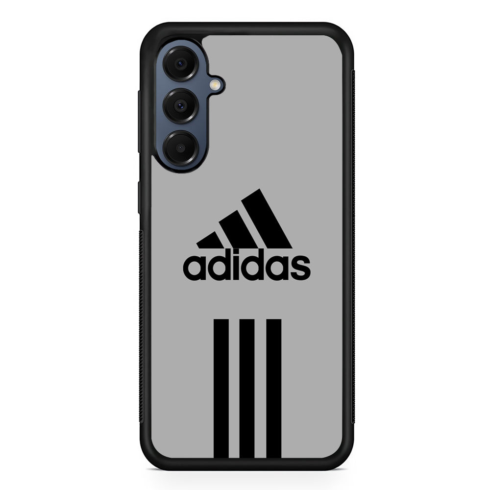 Adidas Gray Three Lines Samsung Galaxy A16 Case | Slim Protective Cover for Samsung Galaxy A16
