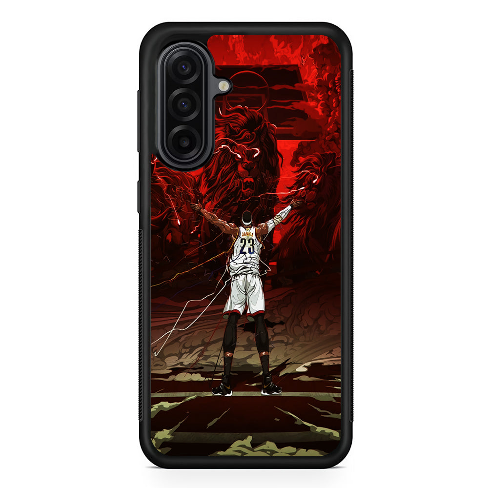 Lebron James Lion Art Samsung Galaxy A17 Case | Durable Rubber Samsung Galaxy A17 Phone Case
