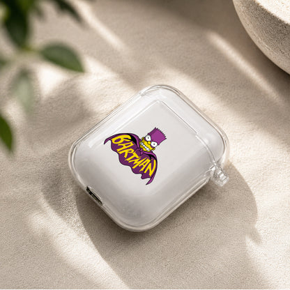 The Simpson Bartman Mode Protective Clear Case Cover For Apple Airpods | Soft Silicone AirPods 1 / 2 Case | Protective Cover