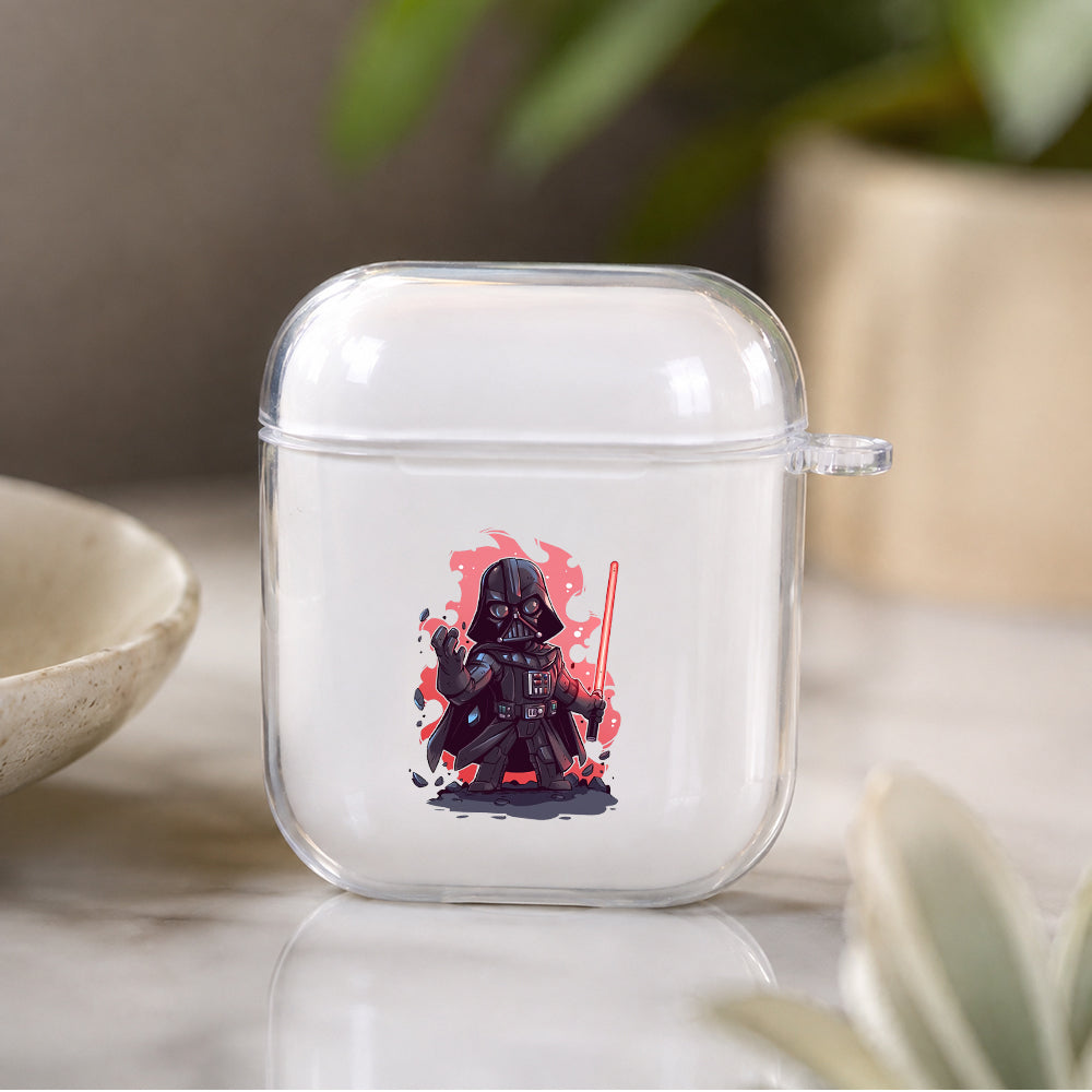 Darth Vader Star War Cartoon Protective Clear Case Cover For Apple Airpods | Soft Silicone AirPods 1 / 2 Case | Protective Cover