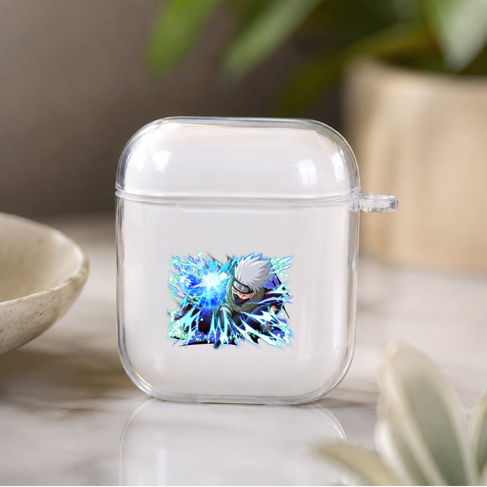 Chidori Kakashi Hatake Protective Clear Case Cover For Apple Airpods | Soft Silicone AirPods 1 / 2 Case | Protective Cover