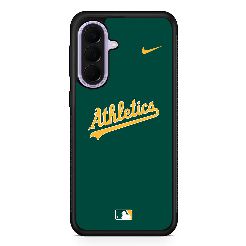 MLB Athletics Green Nike Samsung Galaxy A37 Case | Samsung Galaxy A37 Rubber Protective Case