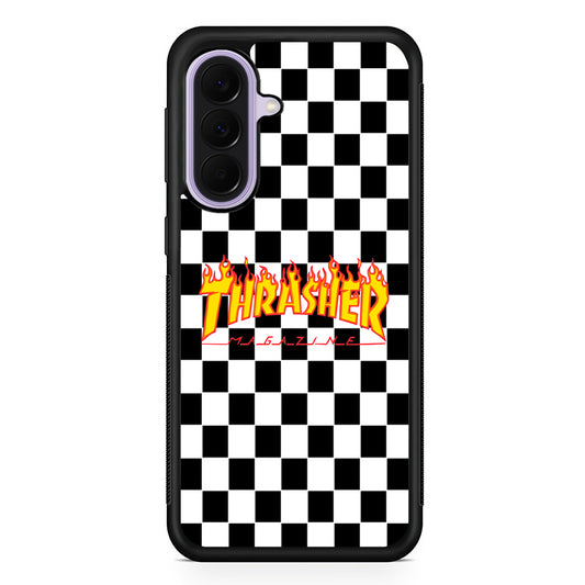 Thrasher Chess Board Background Samsung Galaxy A37 Case | Samsung Galaxy A37 Rubber Protective Case