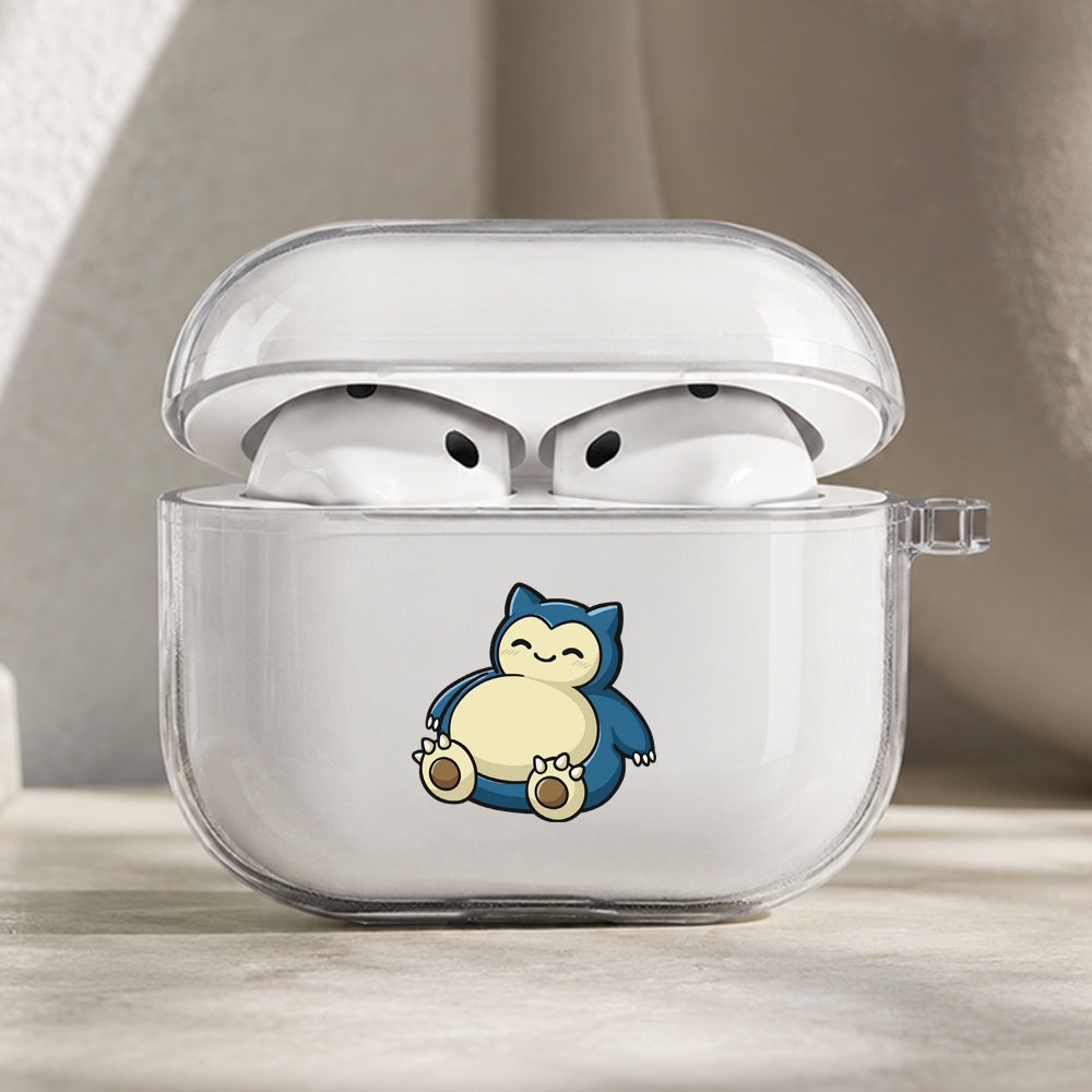 Pokemon Snorlax Sleep Protective Apple AirPods Pro 3 Clear Case | Shockproof Cover