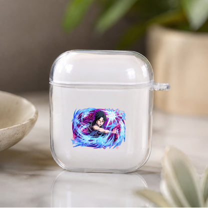 Chidori Sasuke Purple Blazing Protective Clear Case Cover For Apple Airpods | Soft Silicone AirPods 1 / 2 Case | Protective Cover