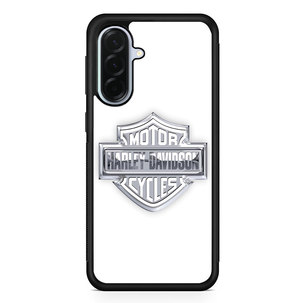 Harley Davidson Logo Silver Samsung Galaxy A36 Case | Durable Samsung Galaxy A36 Protective Case