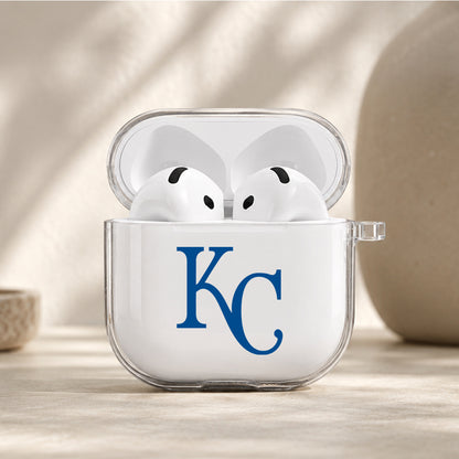 MLB Kansas City Royals Logo Protective Apple Airpods 4 Clear Case - Durable Clear Protection