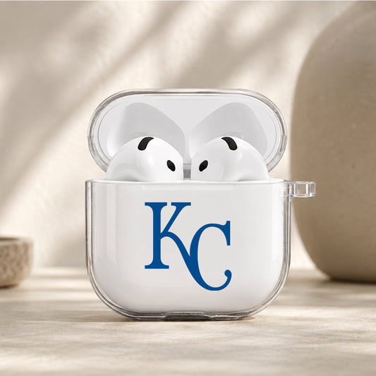 MLB Kansas City Royals Logo Protective Apple Airpods 4 Clear Case - Durable Clear Protection