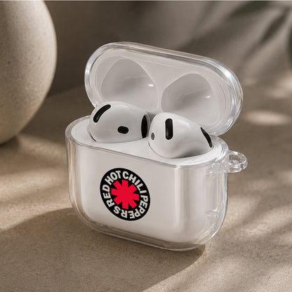 Hot Chili Peppers Logo Protective Apple Airpods 4 Clear Case - Durable Clear Protection