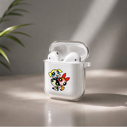 Cute Powerpuff Girls Protective Clear Case Cover For Apple Airpods | Soft Silicone AirPods 1 / 2 Case | Protective Cover