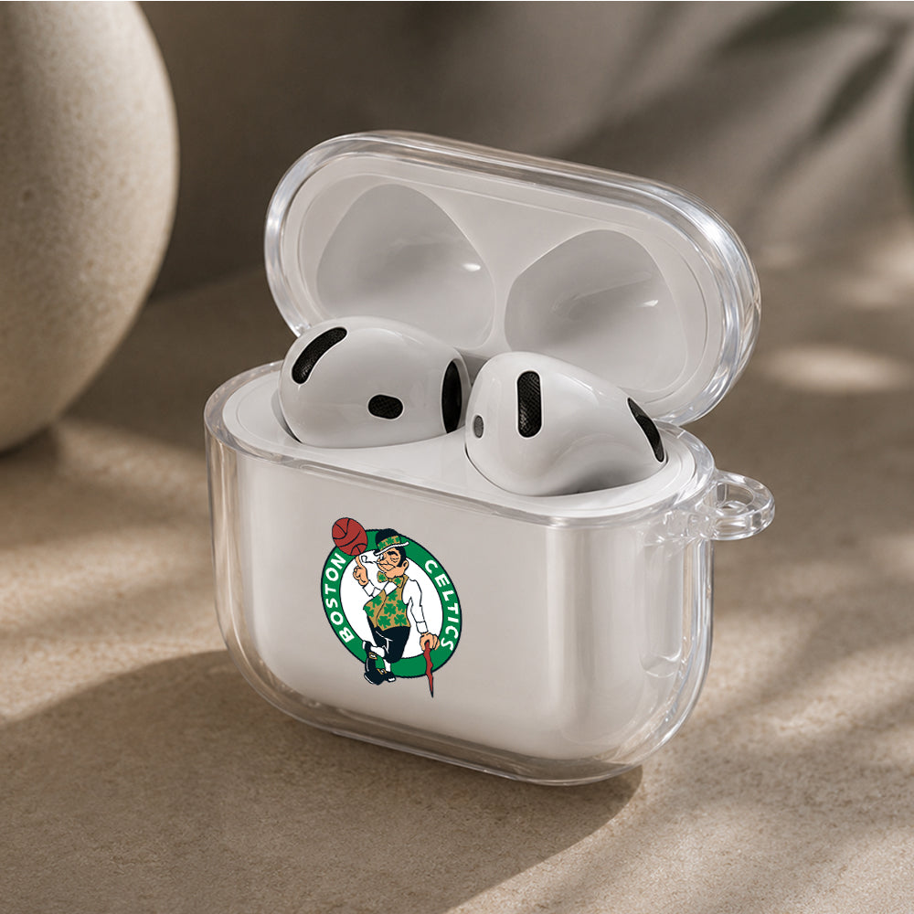 NBA Boston Celtics Logo Protective Apple Airpods 4 Clear Case - Durable Clear Protection