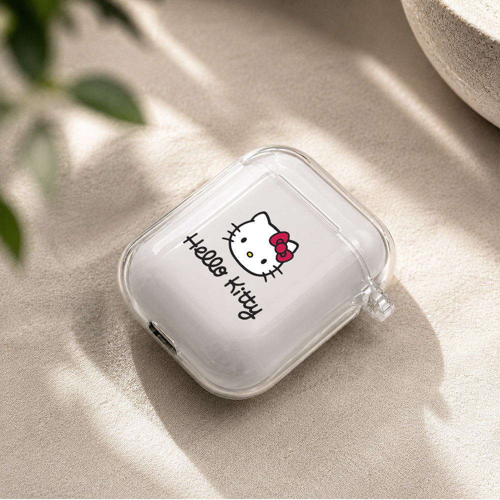 Hello Kitty Protective Clear Case Cover For Apple Airpods | Soft Silicone AirPods 1 / 2 Case | Protective Cover