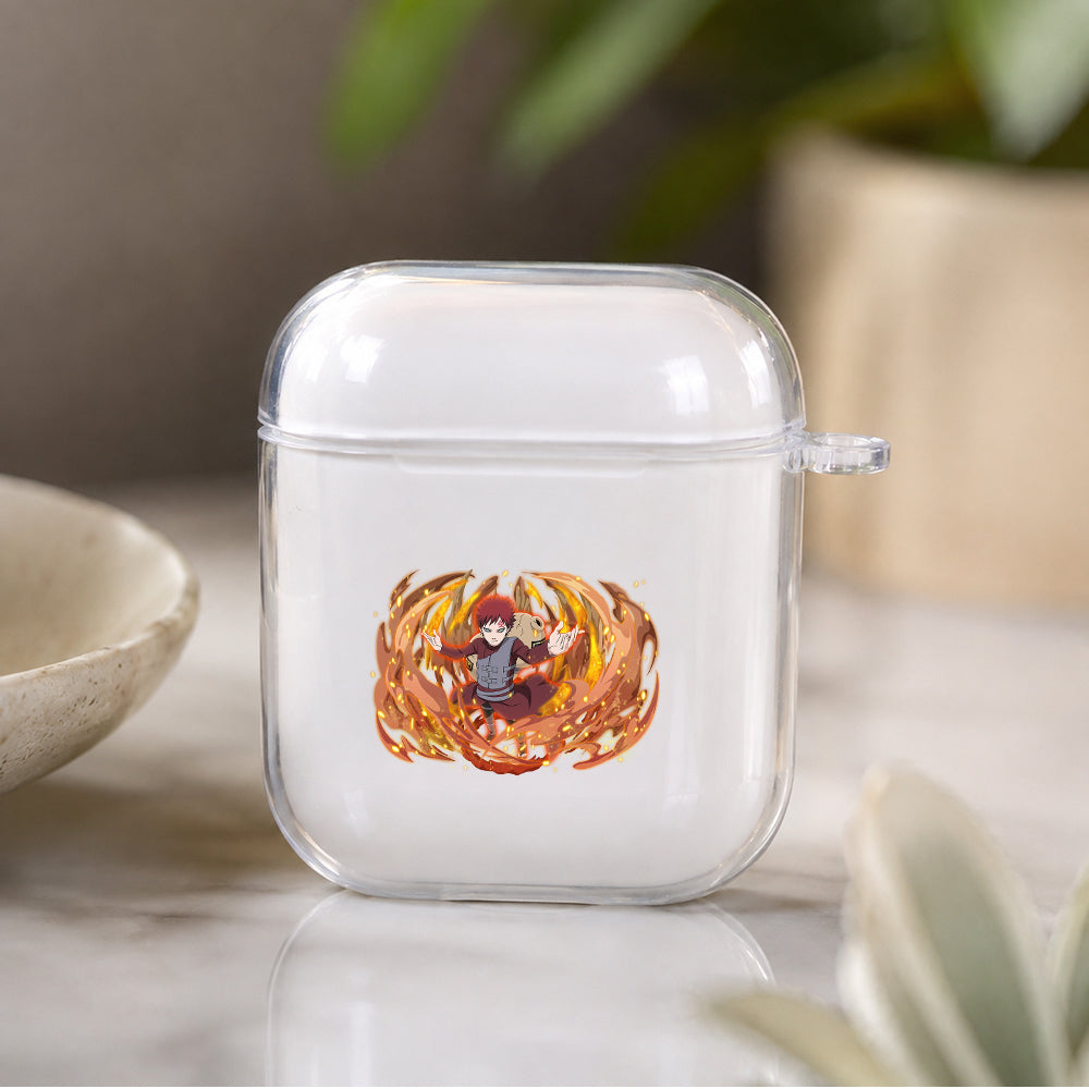 Gaara Guardian of the Sand Protective Clear Case Cover For Apple Airpods | Soft Silicone AirPods 1 / 2 Case | Protective Cover