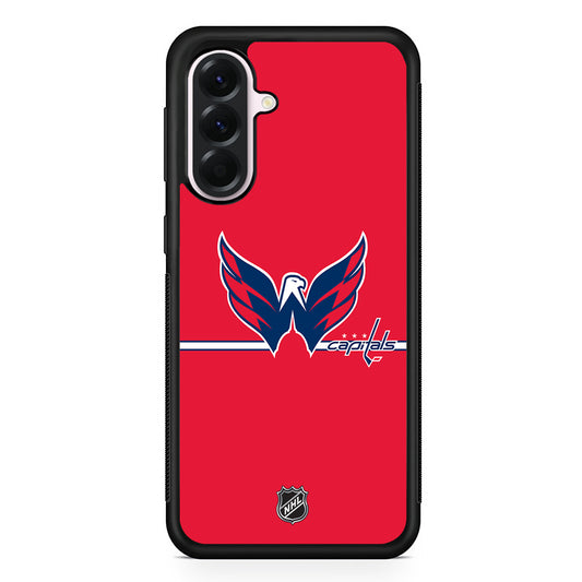 NHL Washington Capitals Red Samsung Galaxy A56 Case | Samsung Galaxy A56 Protective Rubber Case