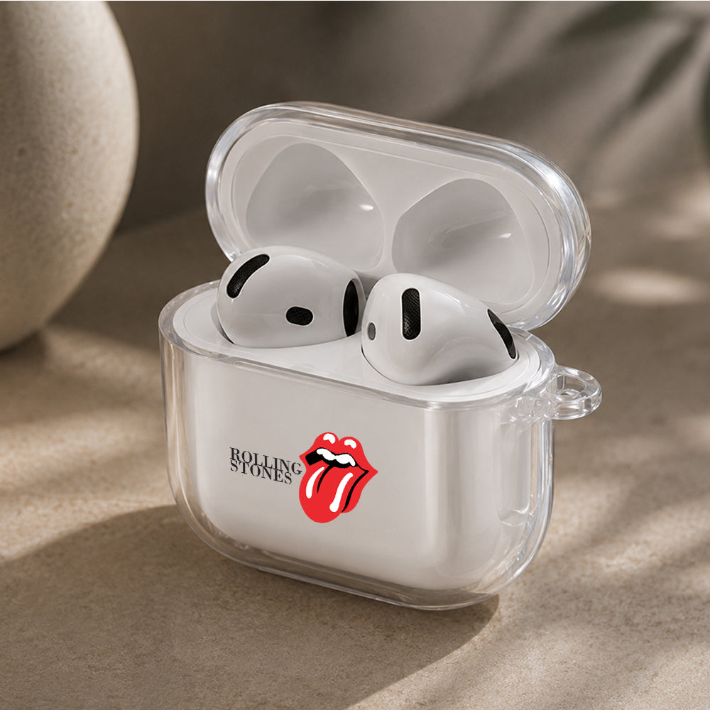 Rolling Stones Symbol Protective Apple Airpods 4 Clear Case - Durable Clear Protection