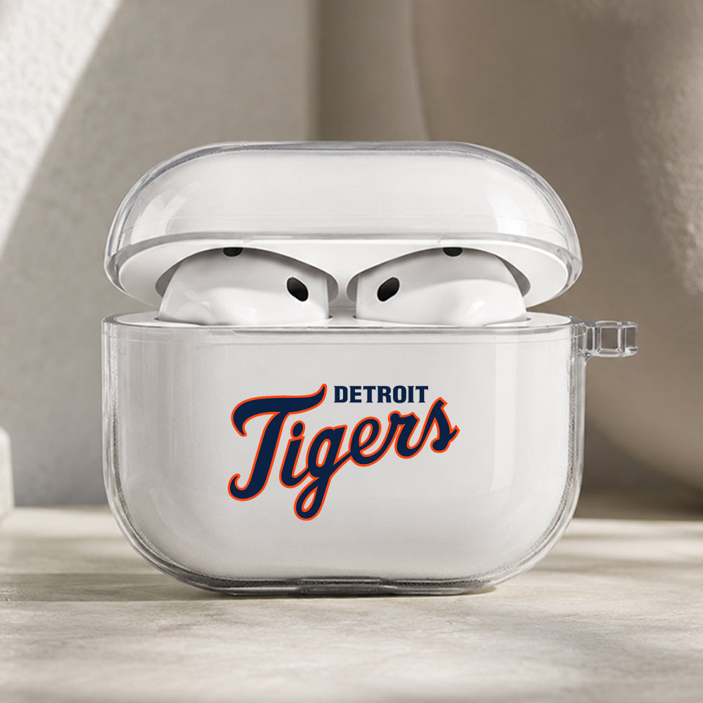 MLB Detroit Tigers Symbol Protective Apple AirPods Pro 3 Clear Case | Shockproof Cover