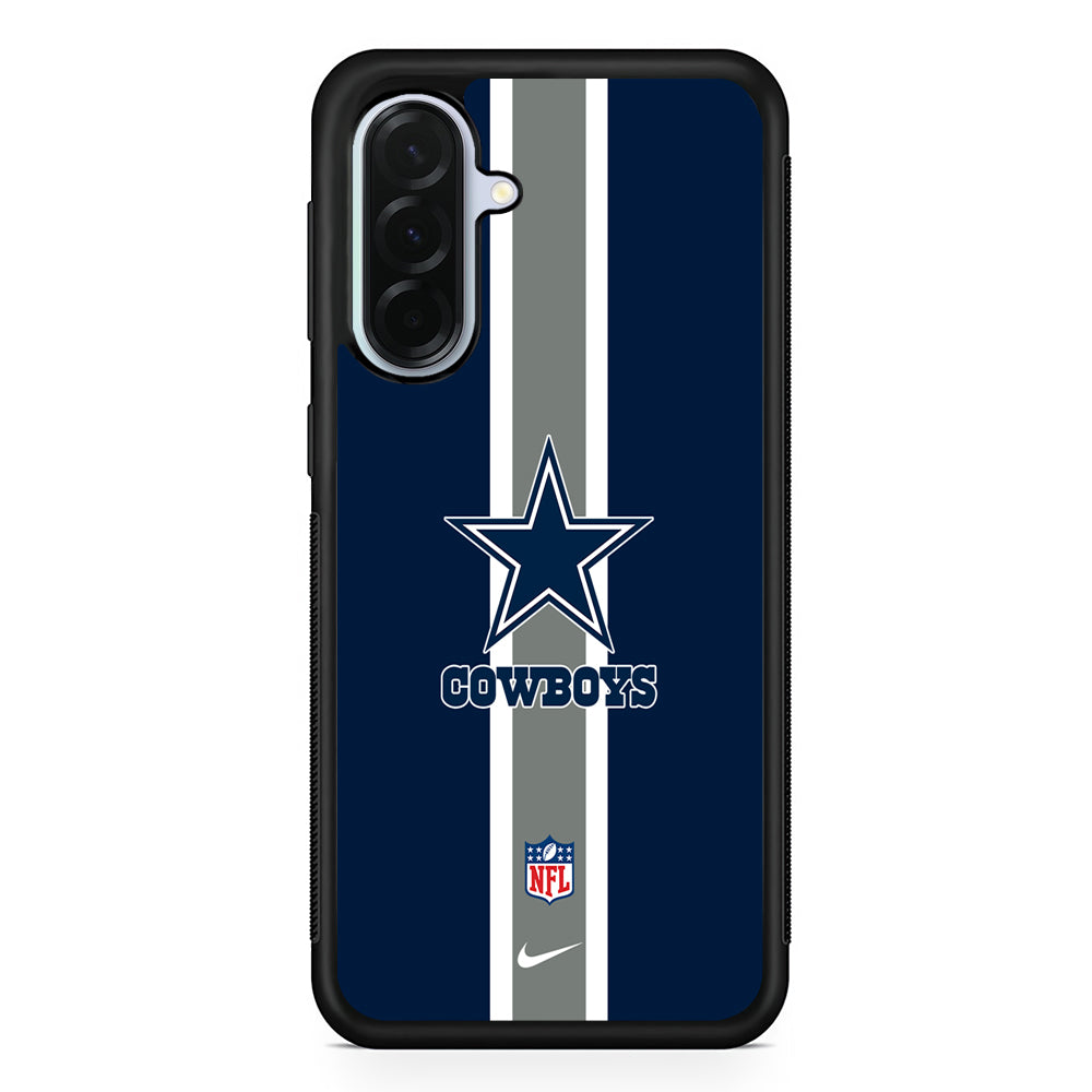 NFL Dallas Cowboys Stripe Nike Samsung Galaxy A36 Case | Durable Samsung Galaxy A36 Protective Case