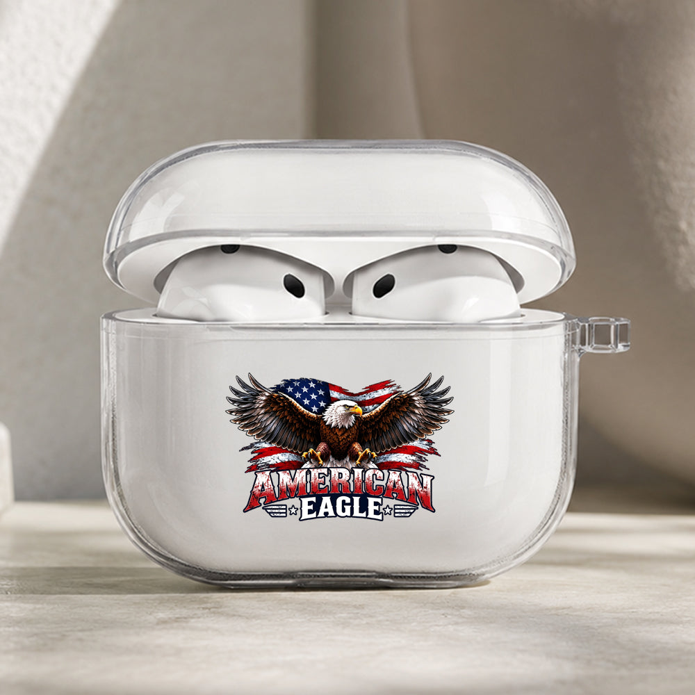American Eagle Pride Protective Apple AirPods Pro 3 Clear Case | Shockproof Cover