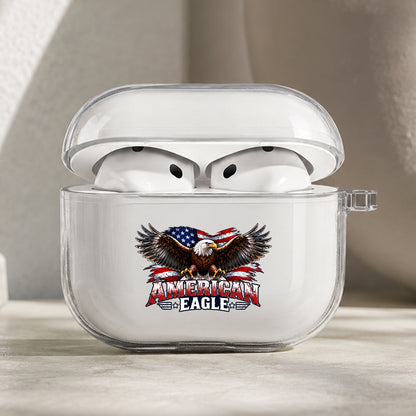 American Eagle Pride Protective Apple AirPods Pro 3 Clear Case | Shockproof Cover