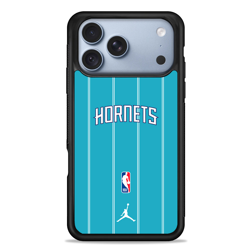 NBA Charlotte Hornets Teal Jordan iPhone 18 Pro Case - iPhone 18 Pro Silicone Case
