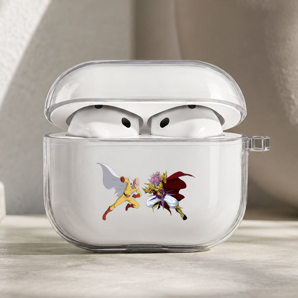 Saitama VS Lord Boros Protective Apple AirPods Pro 3 Clear Case | Shockproof Cover