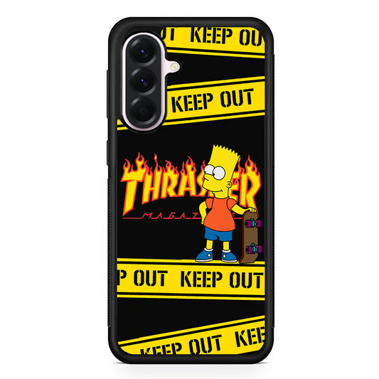 Thrasher Bart Danger Line Samsung Galaxy A56 Case | Samsung Galaxy A56 Protective Rubber Case
