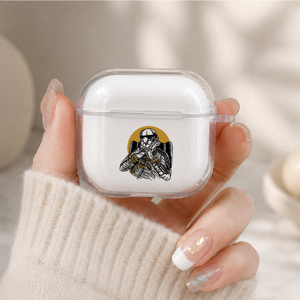 Stormtrooper Hypebeast Style Protective Apple Airpods 4 Clear Case - Durable Clear Protection