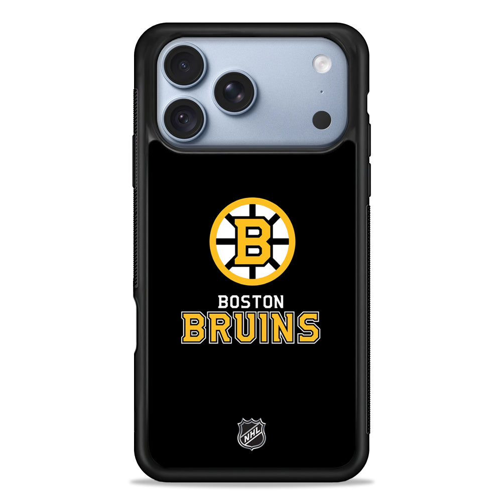 NHL Boston Bruins Black iPhone 18 Pro Case - iPhone 18 Pro Silicone Case