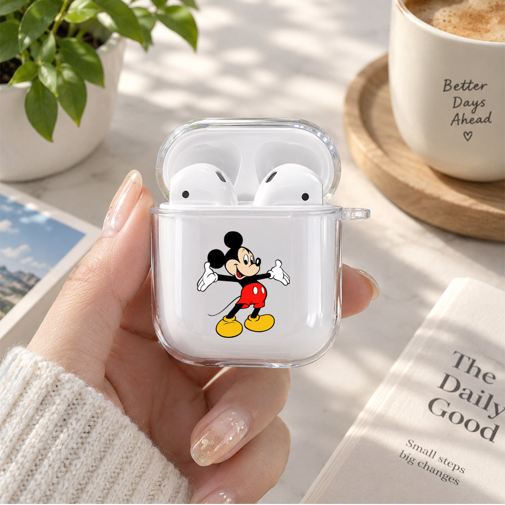 Mickey Mouse Protective Clear Case Cover For Apple Airpods | Soft Silicone AirPods 1 / 2 Case | Protective Cover