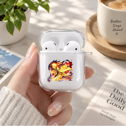Naruto The Sun and The Moon Protective Clear Case Cover For Apple Airpods | Soft Silicone AirPods 1 / 2 Case | Protective Cover