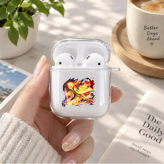 Naruto The Sun and The Moon Protective Clear Case Cover For Apple Airpods | Soft Silicone AirPods 1 / 2 Case | Protective Cover