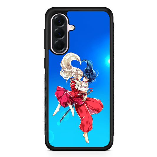 Inuyasha and Kagome Romantic Samsung Galaxy A56 Case | Samsung Galaxy A56 Protective Rubber Case