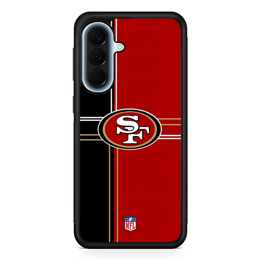 NFL San Francisco 49ers Red Black Samsung Galaxy A57 Case | Slim Samsung Galaxy A57 Protective Case