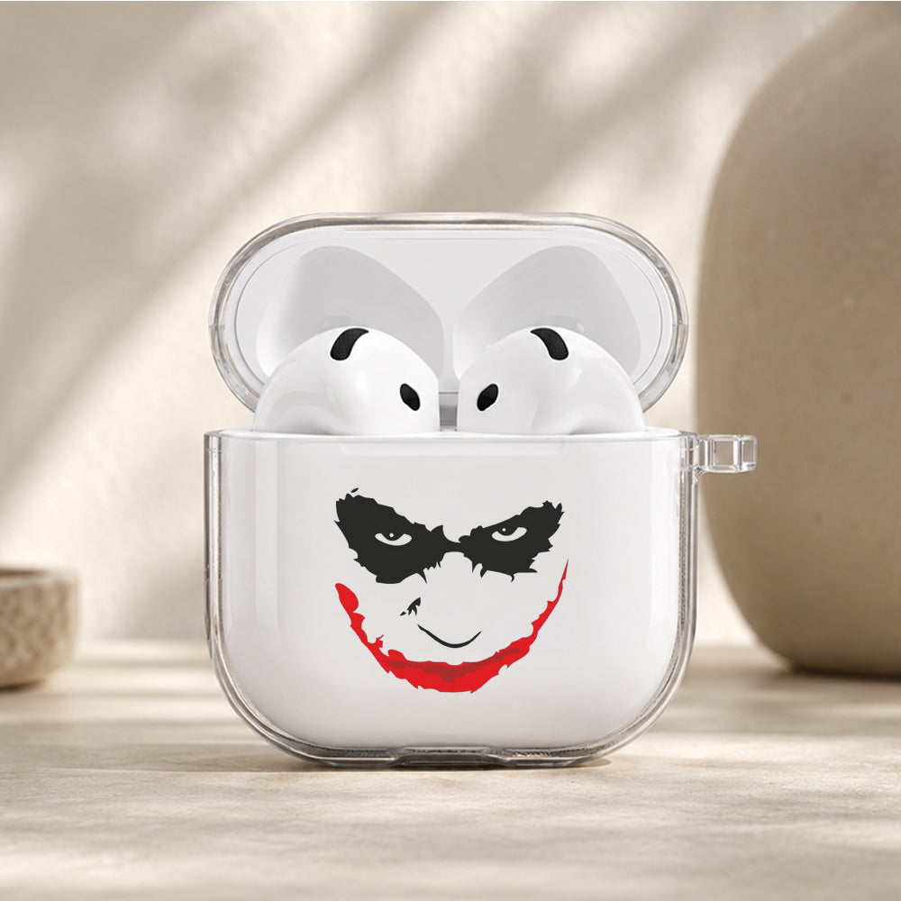 Joker Face Silhouette Protective Apple Airpods 4 Clear Case - Durable Clear Protection