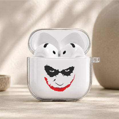 Joker Face Silhouette Protective Apple Airpods 4 Clear Case - Durable Clear Protection