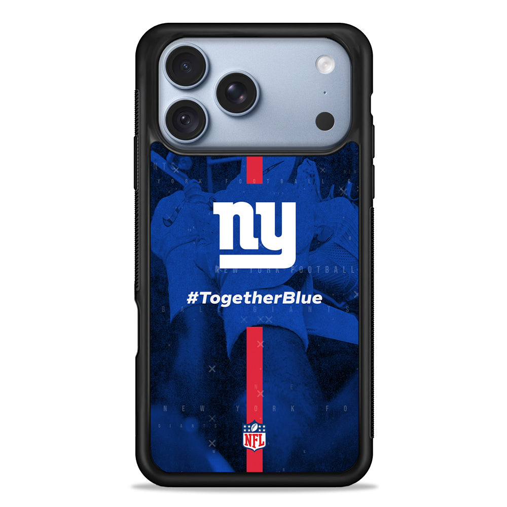 NFL New York Giants Blue iPhone 18 Pro Case - iPhone 18 Pro Silicone Case