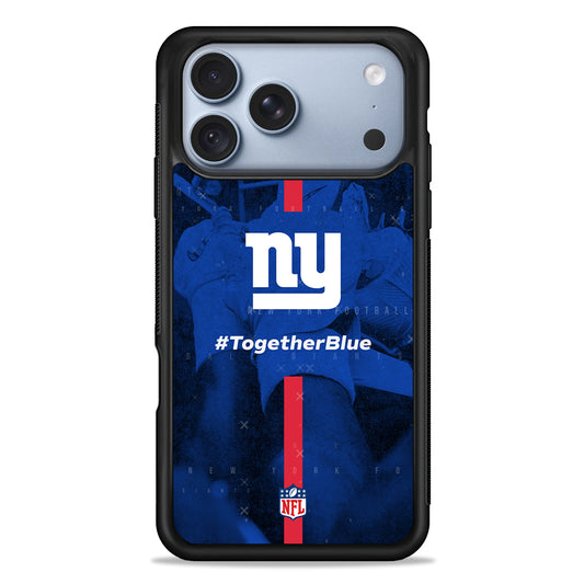 NFL New York Giants Blue iPhone 18 Pro Case - iPhone 18 Pro Silicone Case