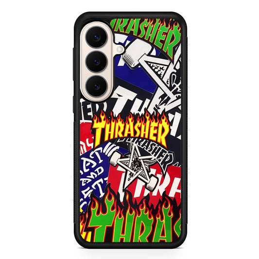Thrasher Sticker Flat Samsung Galaxy S26 Case – Slim Protective Phone Cover
