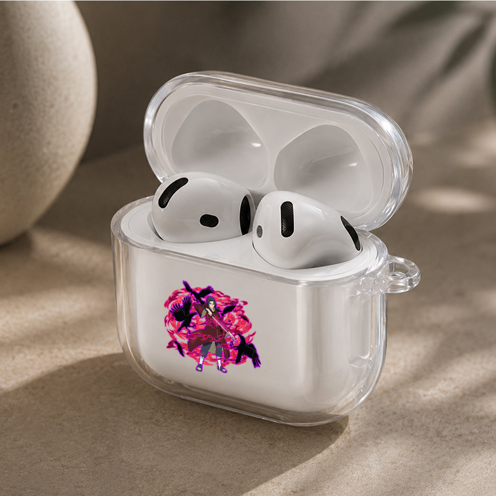 Itachi Crow Illusion Protective Apple Airpods 4 Clear Case - Durable Clear Protection
