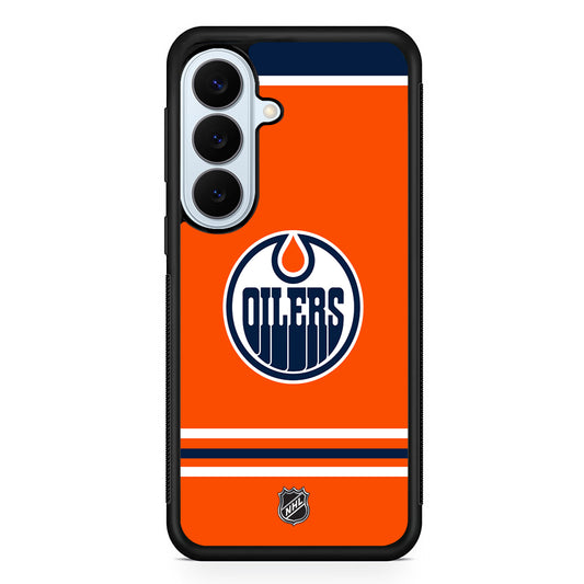 NHL Edmonton Oilers Orange Samsung Galaxy S26 Plus Case | Slim Protective Rubber Cover